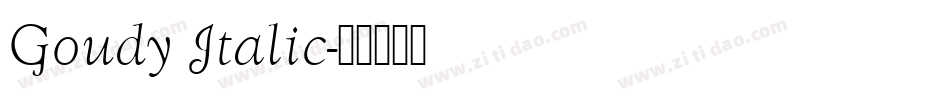Goudy Italic字体转换
